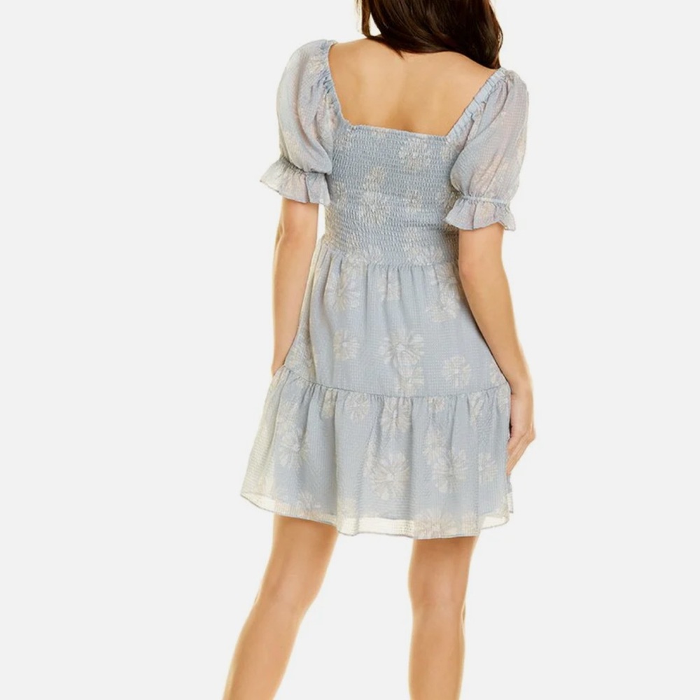 Madewell Silk Lucie Smocked Mini Dress in Moody Blooms - Picture 2 of 8